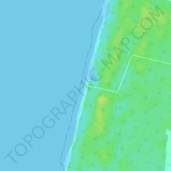 Mapa topográfico Praia Torrão do Lameiro, altitude, relevo