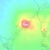 Mapa topográfico Montaña de la Arena, altitude, relevo