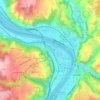 Mapa topográfico Saint-Romain-en-Gal, altitude, relevo