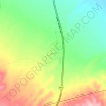 Mapa topográfico Al Burayj, altitude, relevo