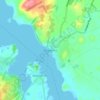 Mapa topográfico Portaferry, altitude, relevo