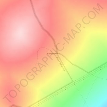 Mapa topográfico Rainbow Wells, altitude, relevo