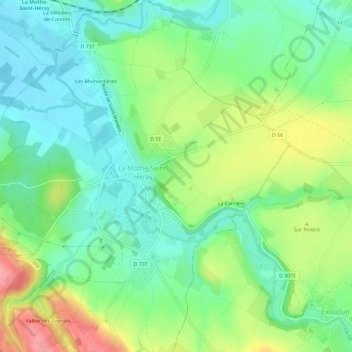 Mapa topográfico Le Champ du Parc, altitude, relevo