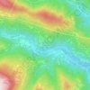 Mapa topográfico Friddia, altitude, relevo