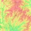 Mapa topográfico Charlotte, altitude, relevo
