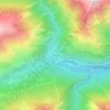 Mapa topográfico Bourdasse, altitude, relevo