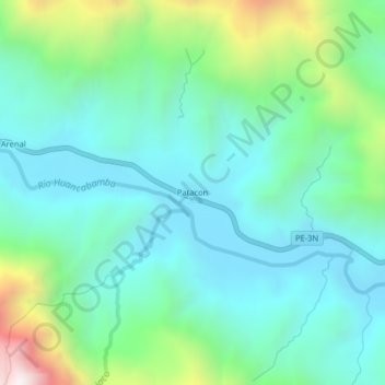 Mapa topográfico Patacon, altitude, relevo