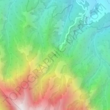 Mapa topográfico Sedudo Waterfall, altitude, relevo