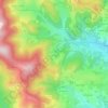 Mapa topográfico Le Grand Vernay, altitude, relevo
