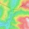 Mapa topográfico Cascata de São Miguel, altitude, relevo