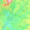 Mapa topográfico Santa Comba Dão, altitude, relevo