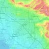 Mapa topográfico Anaheim, altitude, relevo