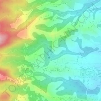 Mapa topográfico Cascade Grand Boucan, altitude, relevo