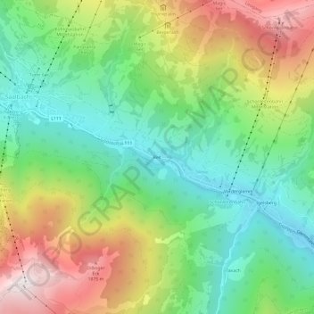 Mapa topográfico Reit, altitude, relevo