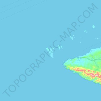 Mapa topográfico Kamet, altitude, relevo