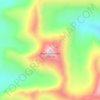 Mapa topográfico Algae Mountain, altitude, relevo