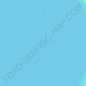 Mapa topográfico Lac La Motte, altitude, relevo