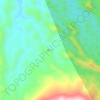 Mapa topográfico Kedi, altitude, relevo