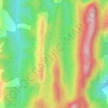 Mapa topográfico Serra do Espinhaço, altitude, relevo