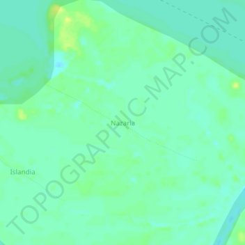 Mapa topográfico Nazaria, altitude, relevo