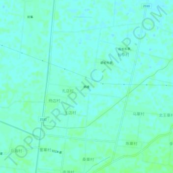 Mapa topográfico 韩楼, altitude, relevo
