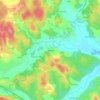 Mapa topográfico Andrés, altitude, relevo