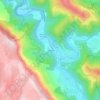 Mapa topográfico Salièges, altitude, relevo
