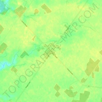 Mapa topográfico Fingal, altitude, relevo