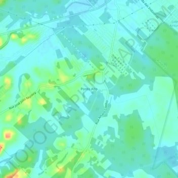 Mapa topográfico Ponto Alto, altitude, relevo