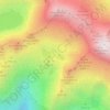 Mapa topográfico Ibones de Coronas, altitude, relevo