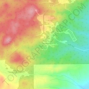 Mapa topográfico Seeberville, altitude, relevo