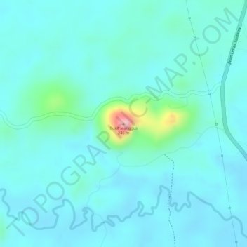 Mapa topográfico Bukit Manggus, altitude, relevo