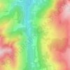 Mapa topográfico Les Varcins, altitude, relevo