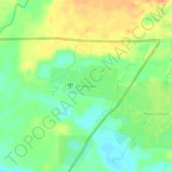 Mapa topográfico Bhintuka, altitude, relevo