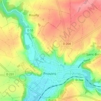 Mapa topográfico Les Limajauses, altitude, relevo