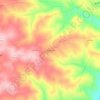 Mapa topográfico Carçãozinho, altitude, relevo