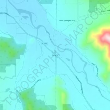 Mapa topográfico Provolt, altitude, relevo