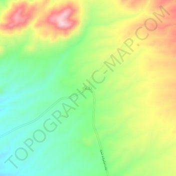 Mapa topográfico Takyeh, altitude, relevo