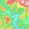 Mapa topográfico Les Bains d'Avène, altitude, relevo