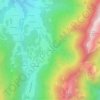Mapa topográfico Les Combes, altitude, relevo