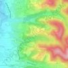 Mapa topográfico Le Hourc, altitude, relevo