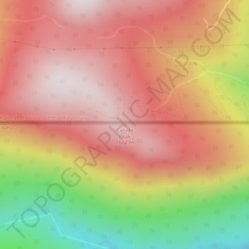 Mapa topográfico Canida Peak, altitude, relevo