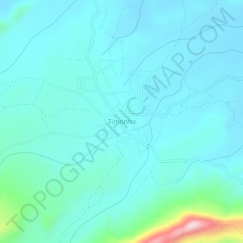 Mapa topográfico Timonha, altitude, relevo
