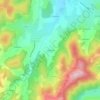 Mapa topográfico La Bretogne, altitude, relevo