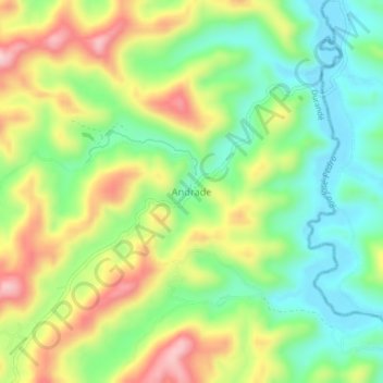 Mapa topográfico Andrade, altitude, relevo