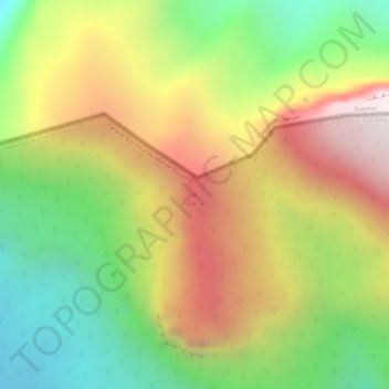 Mapa topográfico Mount Appakaima, altitude, relevo