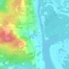 Mapa topográfico Gagetown, altitude, relevo