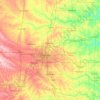 Mapa topográfico Oklahoma, altitude, relevo