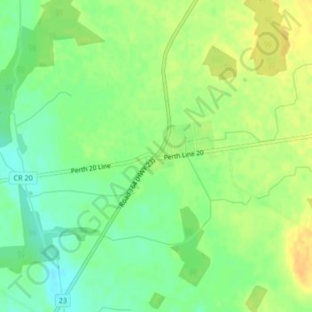 Mapa topográfico Russeldale, altitude, relevo