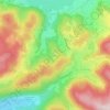 Mapa topográfico Les Poncées, altitude, relevo